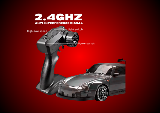 Jack Royal Tokyo Drift High Speed Remote Control 1:20 Scale Drift Car | 20Kmph, 2.4Ghz | Rc Drifting Car 4 Wheel Drive Boost Mode Long Range Remote Hard Plastic Top with LED Head Light