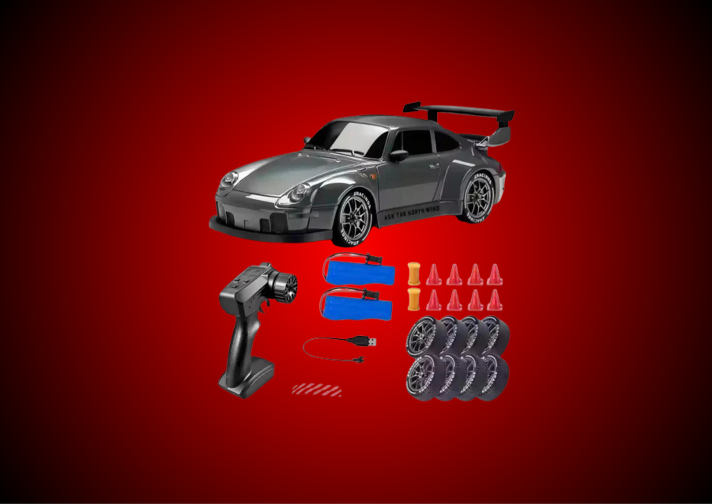 Jack Royal Tokyo Drift High Speed Remote Control 1:20 Scale Drift Car | 20Kmph, 2.4Ghz | Rc Drifting Car 4 Wheel Drive Boost Mode Long Range Remote Hard Plastic Top with LED Head Light