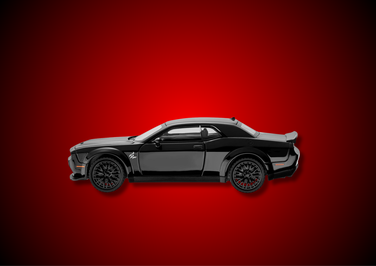 FEXXA 1:32 Scale Exclusive Alloy Metal Pull Back Die-cast Car Model with Sound Light Mini Auto Toy for Kids Metal Model Toy Car with Sound and Light? (1.32 Scale Dodge Challenger-Black.)