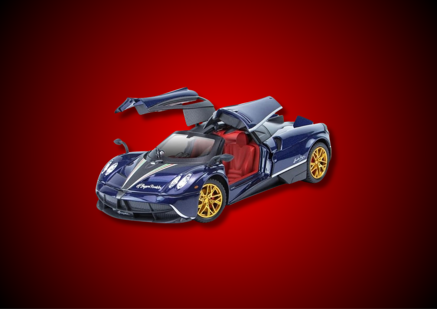 Pagani Huayra 1:32 Model Car Exclusive Alloy Metal Pull Back Die-cast Car Diecast Metal Toy car with Openable Doors & Light.